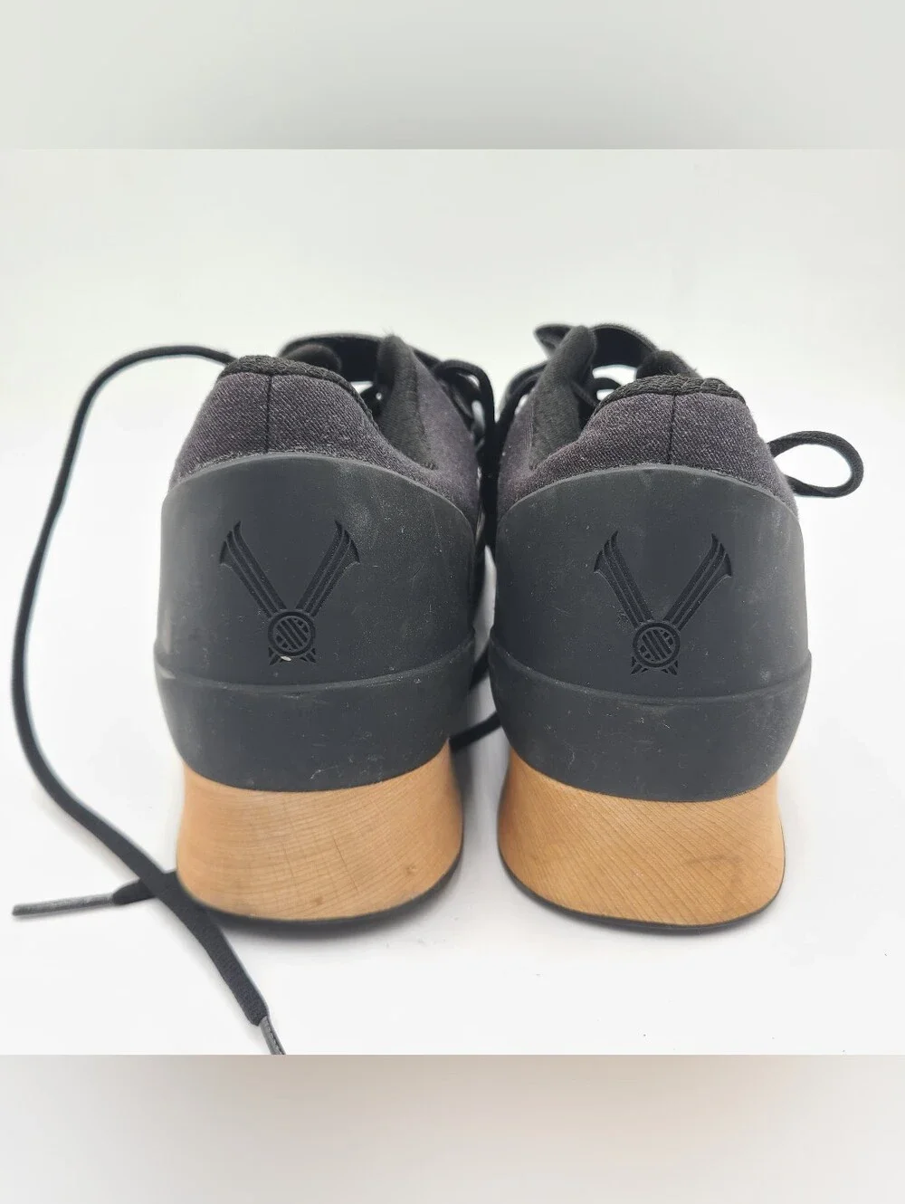 B46 Velaasa Strake Wooden Sole Weightlifting Mens Shoe Size US 14 Excellent